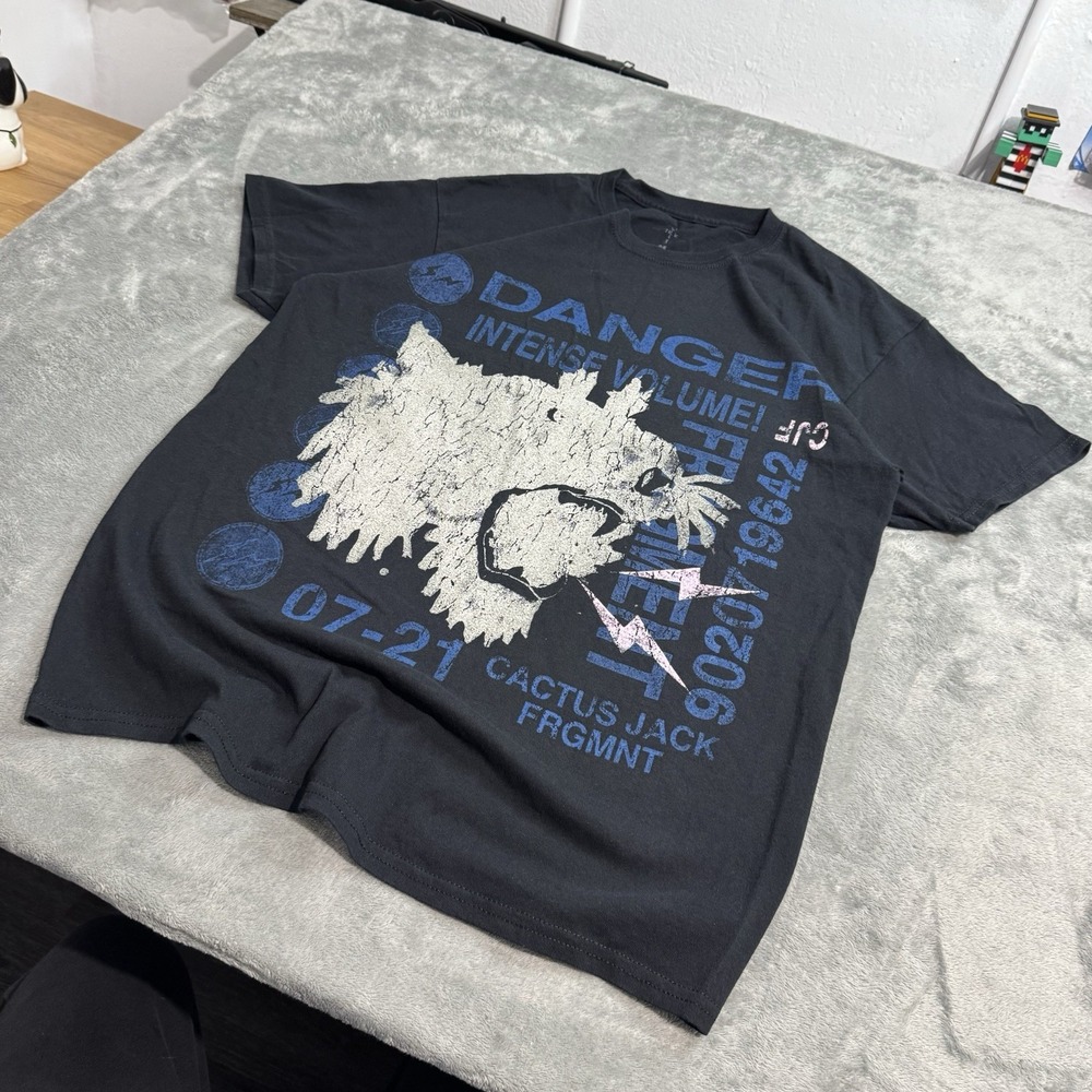 Travis Scott Cactus Jack Fragment Danger Tee Size M Double Sided Streetwear